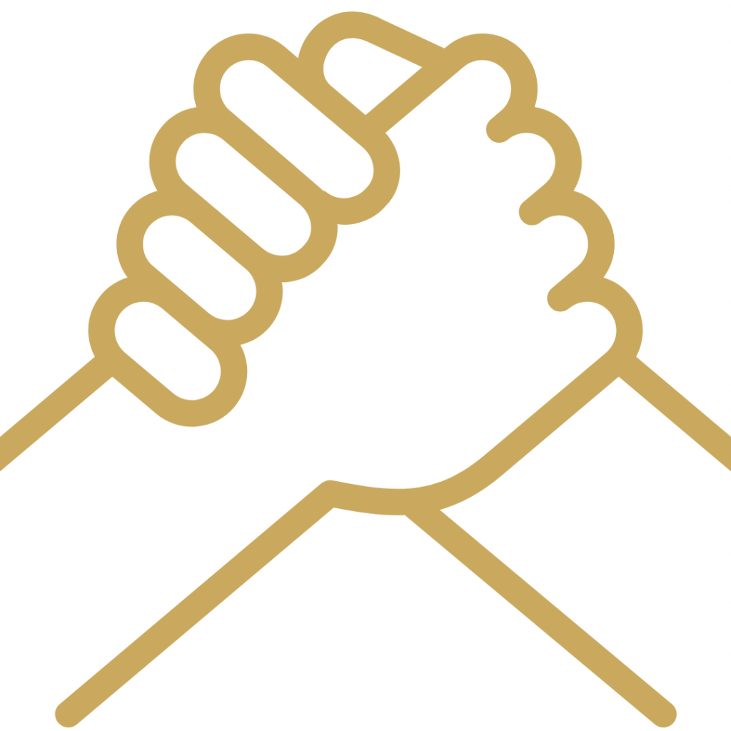 Handshake illustration symbolizing partnership and agreement.